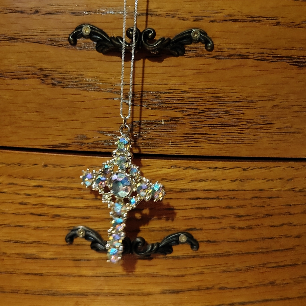 Dazzling Crystal Cross Necklace